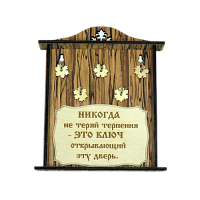 КЛЮЧНИЦА "НИКОГДА НЕ ТЕРЯЙ ТЕРПЕНИЯ2" во Медвежьегорске